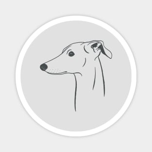 Italian Greyhound (Light Gray and Gray) Magnet